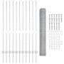 Reja con postes Plateado 1.2 x 25 m Acero