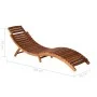 Garden lounger with table and cushion in solid acacia wood by vidaXL, Loungers - Ref: Foro24-3061600, Price: 189,03 €, Discou...