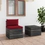 Paletten-Gartenmöbel 2-teilig mit Kissen aus massivem Kiefernholz von vidaXL, Gartensets - Ref: Foro24-3061668, Preis: 138,94...