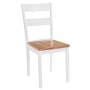 Sillas de comedor 4 unidades madera maciza de caucho blanco