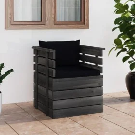 Gartensessel mit Kissen aus Kiefernholz von vidaXL, Modulare Sofas für den Außenbereich - Ref: Foro24-3061726, Preis: 96,45 €...