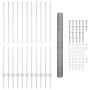 Reja con postes Plateado 1.4 x 25 m Acero