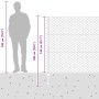 Reja con postes Plateado 1.4 x 25 m Acero