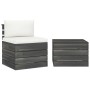 Pallet garden furniture 2 pieces with solid pine wood cushions by vidaXL, Garden sets - Ref: Foro24-3061661, Price: 145,42 €,...