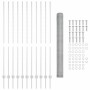 Reja con postes Plateado 1.6 x 25 m Acero