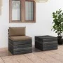 Muebles de jardín de palets 2 piezas cojines madera de pino de vidaXL, Conjuntos de jardín - Ref: Foro24-3061667, Precio: 145...