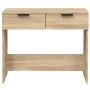 Mesa consola de madera contrachapada roble Sonoma 90x36x75 cm by vidaXL, Side tables - Ref: Foro24-811334, Price: 51,57 €, Di...