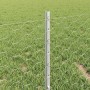 Reja con postes Plateado 0.4 x 50 m Acero