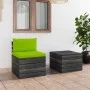 Muebles de jardín de palets 2 piezas cojines madera maciza pino de vidaXL, Conjuntos de jardín - Ref: Foro24-3061670, Precio:...