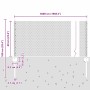 Reja con postes Plateado 0.6 x 50 m Acero