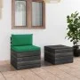 Pallet garden furniture 2 pieces with solid pine wood cushions by vidaXL, Garden sets - Ref: Foro24-3061664, Price: 124,50 €,...