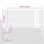 Reja con postes Plateado 0.6 x 50 m Acero