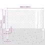 Reja con postes Plateado 0.6 x 50 m Acero