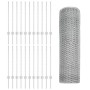 Reja con postes Plateado 0.8 x 50 m Acero