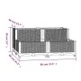 Blumenbeet aus Polypropylen 80x80x38 cm von vidaXL, Töpfe und Pflanzgefäße - Ref: Foro24-310409, Preis: 66,59 €, Rabatt: %