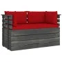 2-seater garden pallet sofa and solid pine wood cushions by vidaXL, Garden sets - Ref: Foro24-3061737, Price: 226,35 €, Disco...