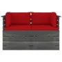 2-seater garden pallet sofa and solid pine wood cushions by vidaXL, Garden sets - Ref: Foro24-3061737, Price: 226,35 €, Disco...