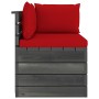 2-Sitzer-Gartensofa aus Paletten und Kissen aus massivem Kiefernholz von vidaXL, Gartensets - Ref: Foro24-3061737, Preis: 205...