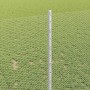 Reja con postes Plateado 1 x 50 m Acero