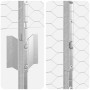 Reja con postes Plateado 1 x 50 m Acero