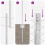 Reja con postes Plateado 1 x 50 m Acero