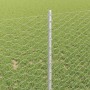 Reja con postes Plateado 1 x 50 m Acero