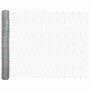 Reja con postes Plateado 1 x 50 m Acero