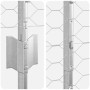 Reja con postes Plateado 1 x 50 m Acero
