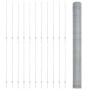 Reja con postes Plateado 1.5 x 50 m Acero