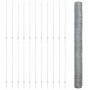 Reja con postes Plateado 1.5 x 50 m Acero