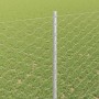 Reja con postes Plateado 1.5 x 50 m Acero