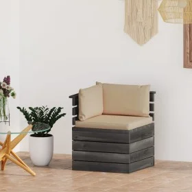 Corner sofa made of garden pallets with pine wood cushions by vidaXL, Modular outdoor sofas - Ref: Foro24-3061650, Price: 130...