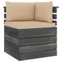 Corner sofa made of garden pallets with pine wood cushions by vidaXL, Modular outdoor sofas - Ref: Foro24-3061650, Price: 130...