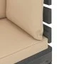 Corner sofa made of garden pallets with pine wood cushions by vidaXL, Modular outdoor sofas - Ref: Foro24-3061650, Price: 130...