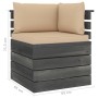 Corner sofa made of garden pallets with pine wood cushions by vidaXL, Modular outdoor sofas - Ref: Foro24-3061650, Price: 131...