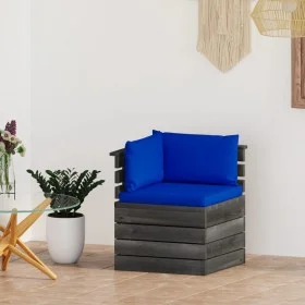Corner pallet sofa for garden with pine wood cushions by vidaXL, Modular outdoor sofas - Ref: Foro24-3061657, Price: 112,08 €...