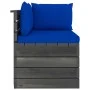 Corner pallet sofa for garden with pine wood cushions by vidaXL, Modular outdoor sofas - Ref: Foro24-3061657, Price: 112,08 €...