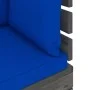 Corner pallet sofa for garden with pine wood cushions by vidaXL, Modular outdoor sofas - Ref: Foro24-3061657, Price: 112,08 €...