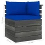 Corner pallet sofa for garden with pine wood cushions by vidaXL, Modular outdoor sofas - Ref: Foro24-3061657, Price: 112,08 €...