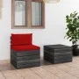 Muebles de jardín de palets 2 piezas cojines madera maciza pino de vidaXL, Conjuntos de jardín - Ref: Foro24-3061665, Precio:...
