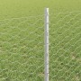 Reja con postes Plateado 0.8 x 100 m Acero