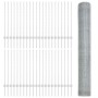 Reja con postes Plateado 1 x 100 m Acero