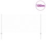 Reja con postes Plateado 1 x 100 m Acero