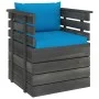 Gartensessel mit Kissen aus Kiefernholz von vidaXL, Modulare Sofas für den Außenbereich - Ref: Foro24-3061723, Preis: 109,49 ...