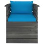 Gartensessel mit Kissen aus Kiefernholz von vidaXL, Modulare Sofas für den Außenbereich - Ref: Foro24-3061723, Preis: 105,85 ...