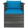 Gartensessel mit Kissen aus Kiefernholz von vidaXL, Modulare Sofas für den Außenbereich - Ref: Foro24-3061723, Preis: 109,49 ...