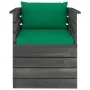 Gartensessel mit Kissen aus Kiefernholz von vidaXL, Modulare Sofas für den Außenbereich - Ref: Foro24-3061724, Preis: 88,44 €...
