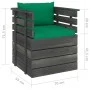 Gartensessel mit Kissen aus Kiefernholz von vidaXL, Modulare Sofas für den Außenbereich - Ref: Foro24-3061724, Preis: 88,44 €...