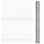 Reja con postes Plateado 1.6 x 100 m Acero