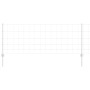 Reja con postes Plateado 0.8 x 25 m Acero